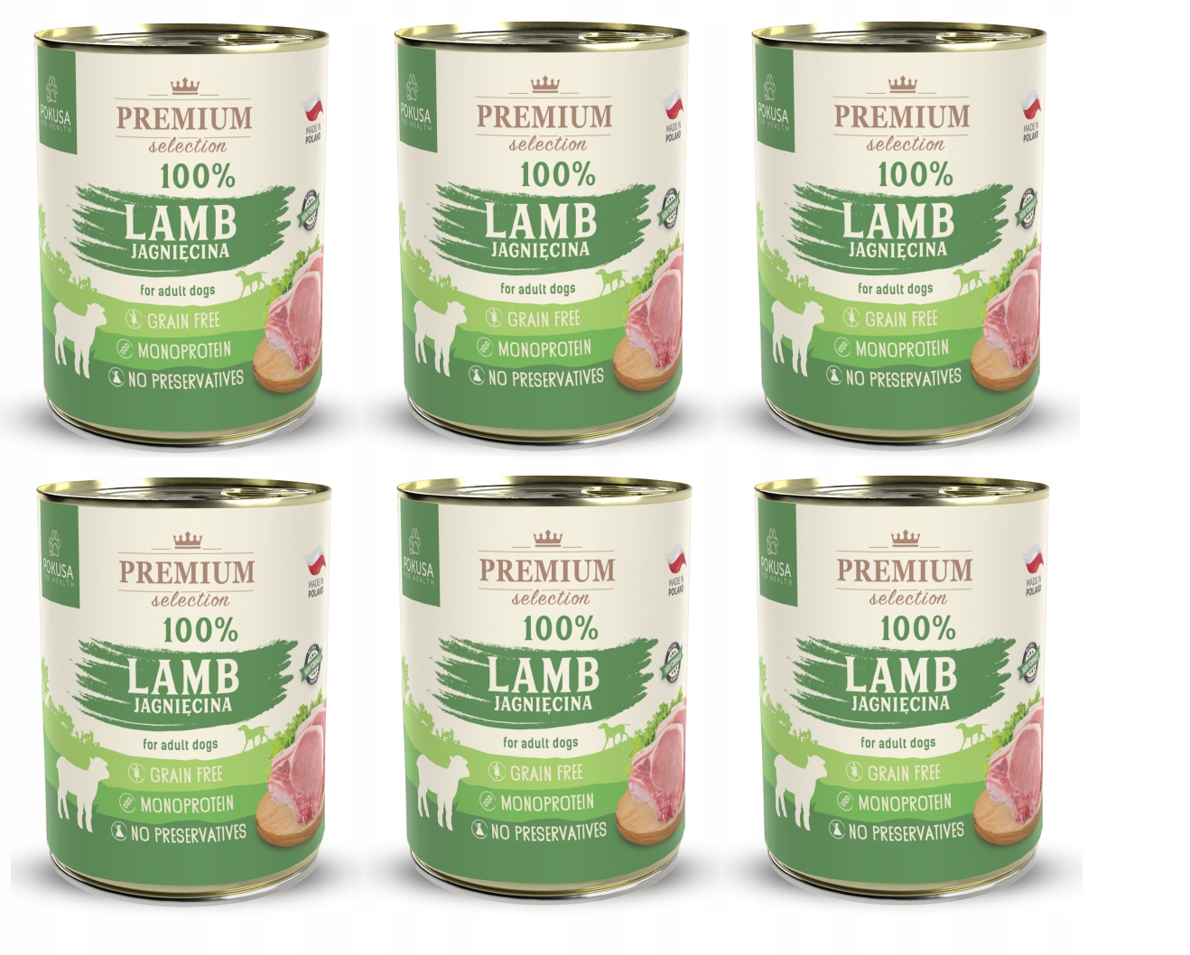 Pokusa Karma Mokra 100% Jagnięcina 400G x 6 Sztuk