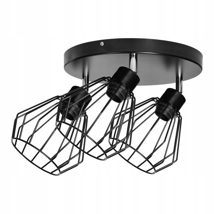 Stropní svítidlo kulatá pohyblivá E27 3X60W Pino Orno