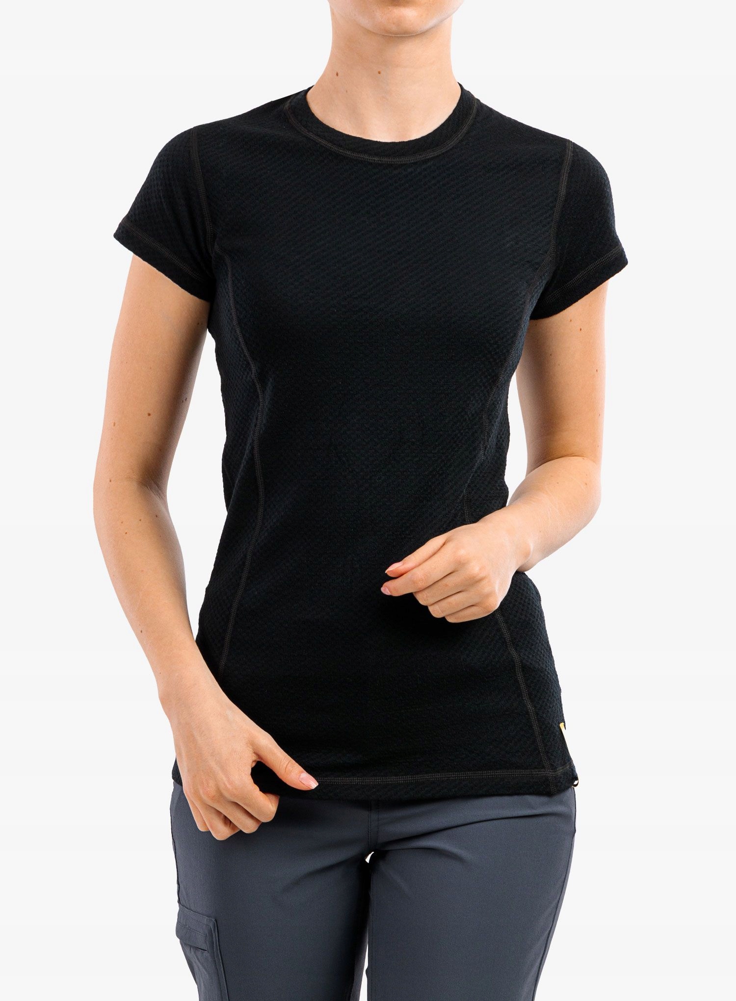 Tričko Sensor Merino Df Ss černé L