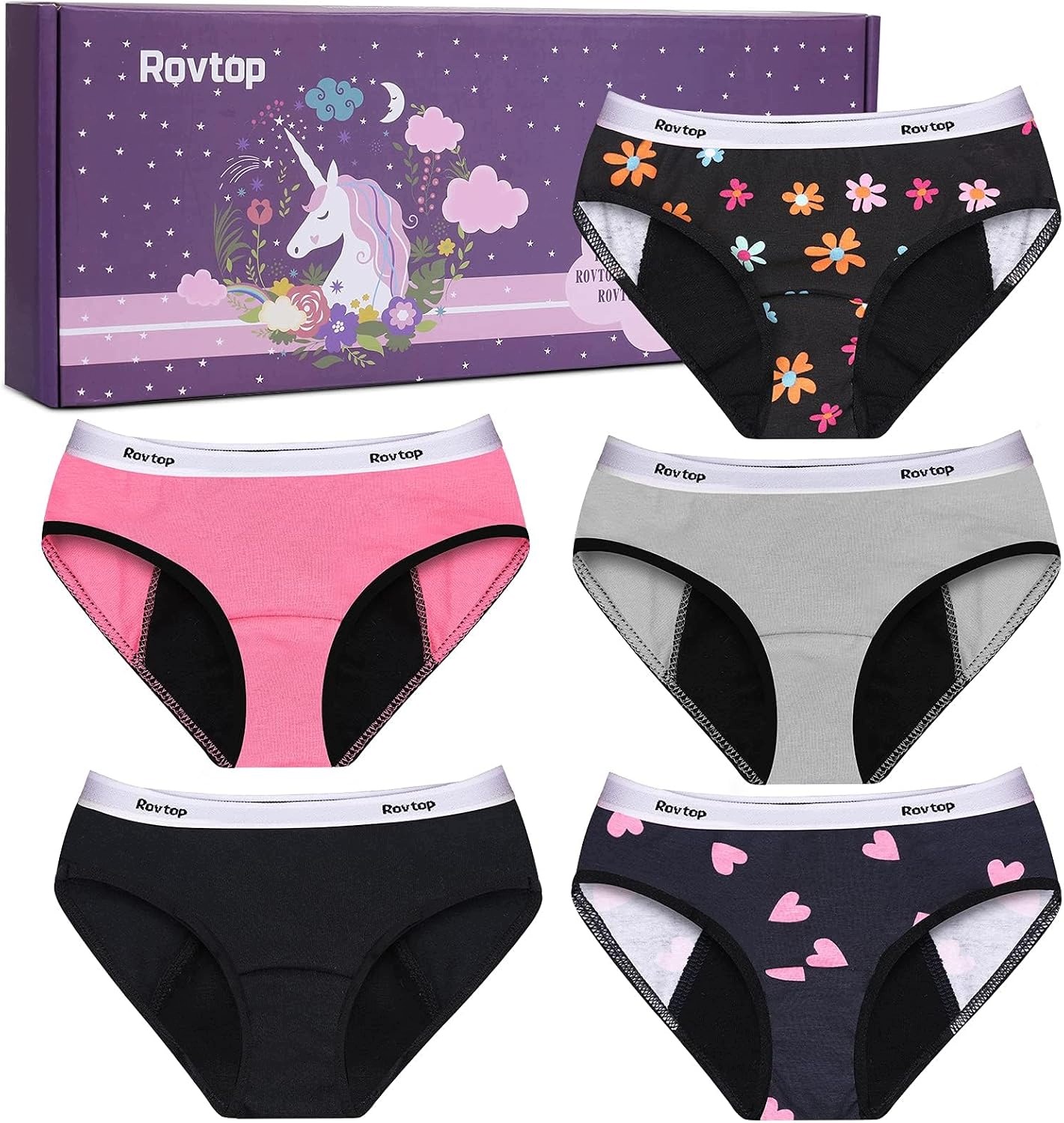 Majtki menstruacyjne dla dziewczyn 5 sztuk bawełniane 12-14 lat