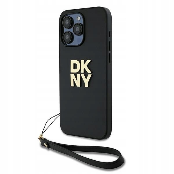 Dkny Wrist Strap Stock Logo Pouzdro pro iPhone 15 Pro Max (černé)