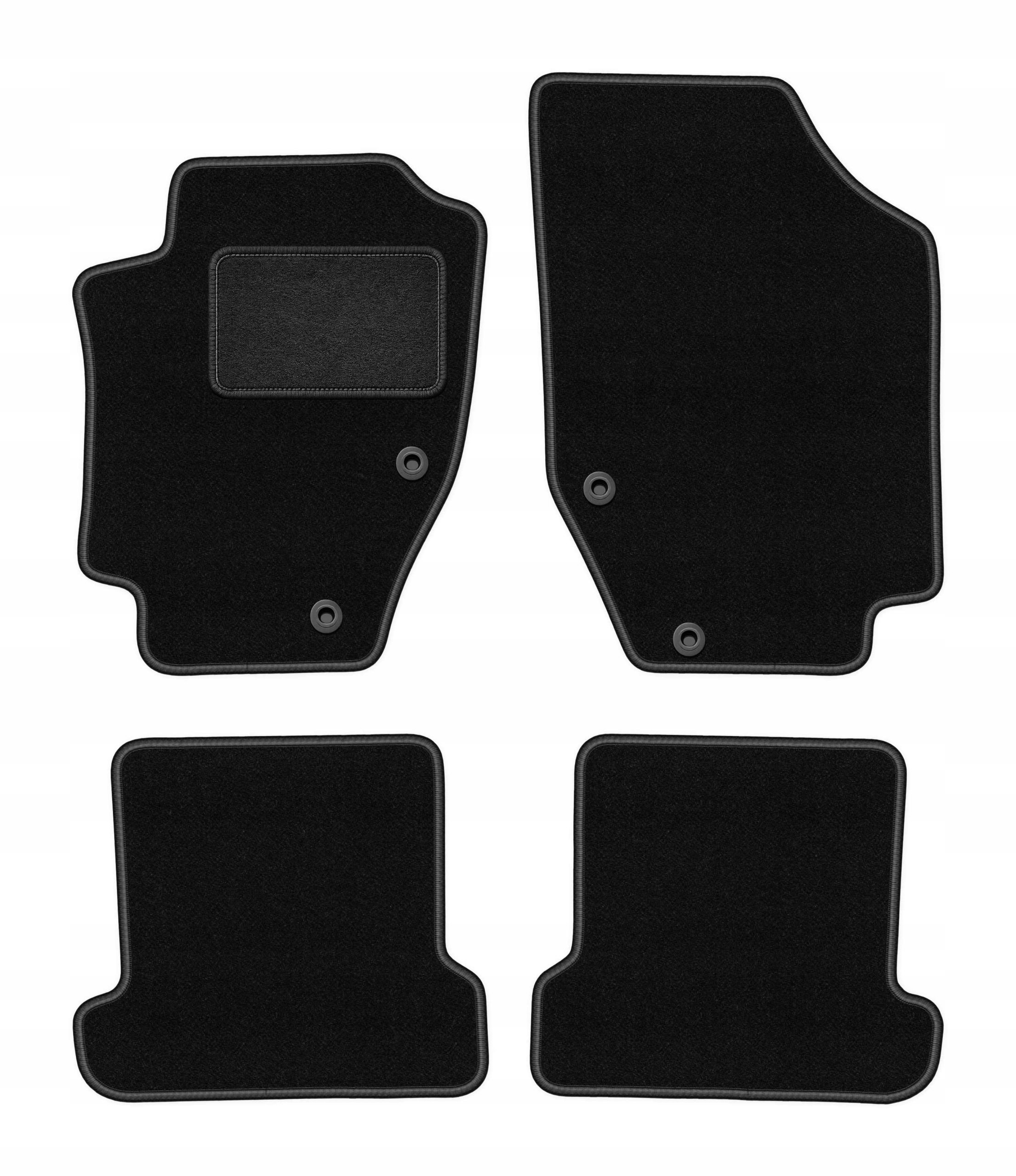 Dywaniki welurowe do Peugeot 307CC 2003-2008 komplet Lux czarne 4 szt.