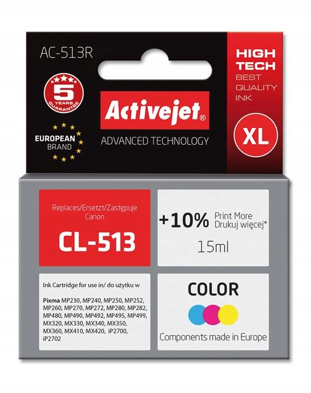 Tusz ActiveJet do Canon trójkolorowy