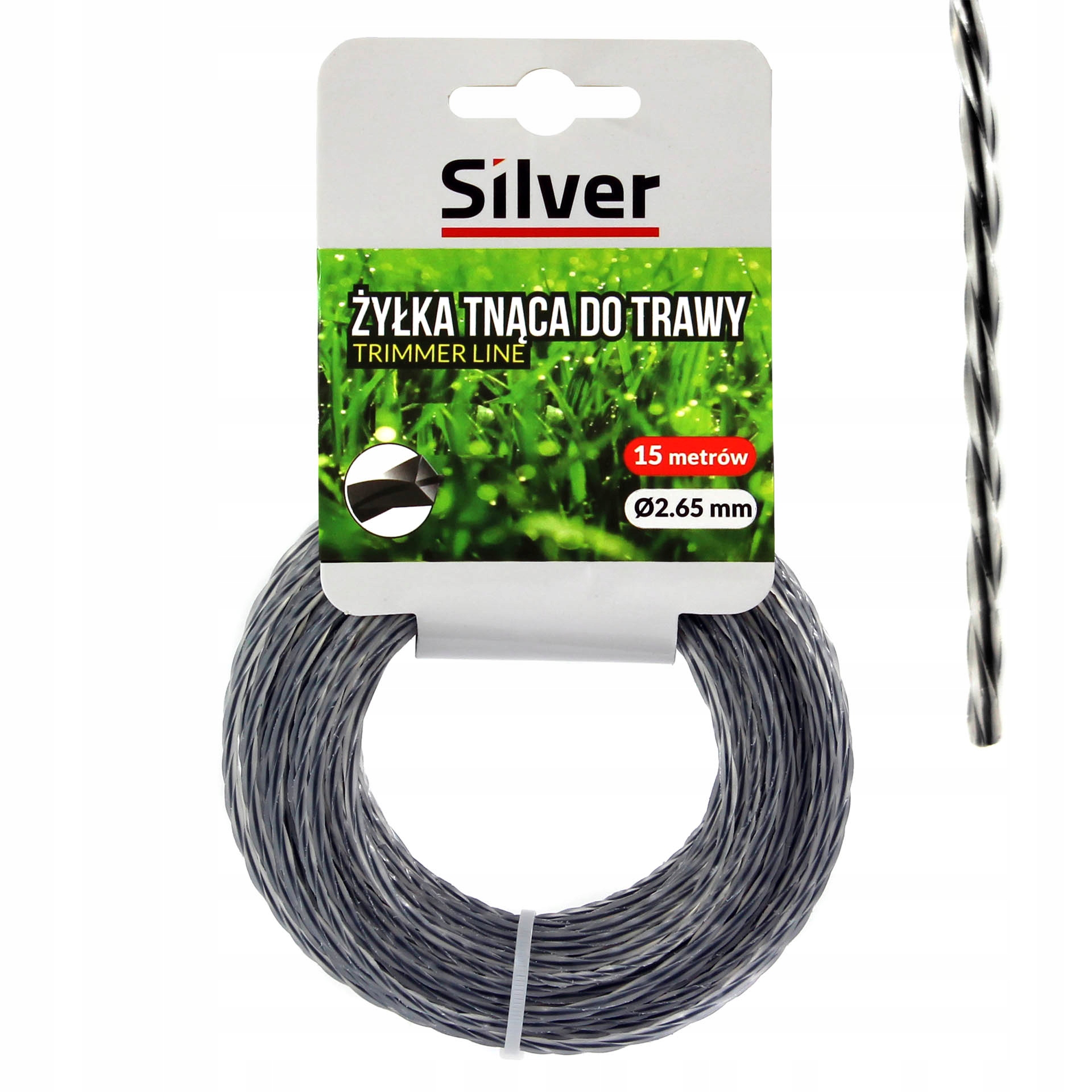 ŻYŁKA DO KOSY SPALINOWEJ PODKASZARKI WZMOCNIONA Z DRUTEM 2,65 mm 15 m