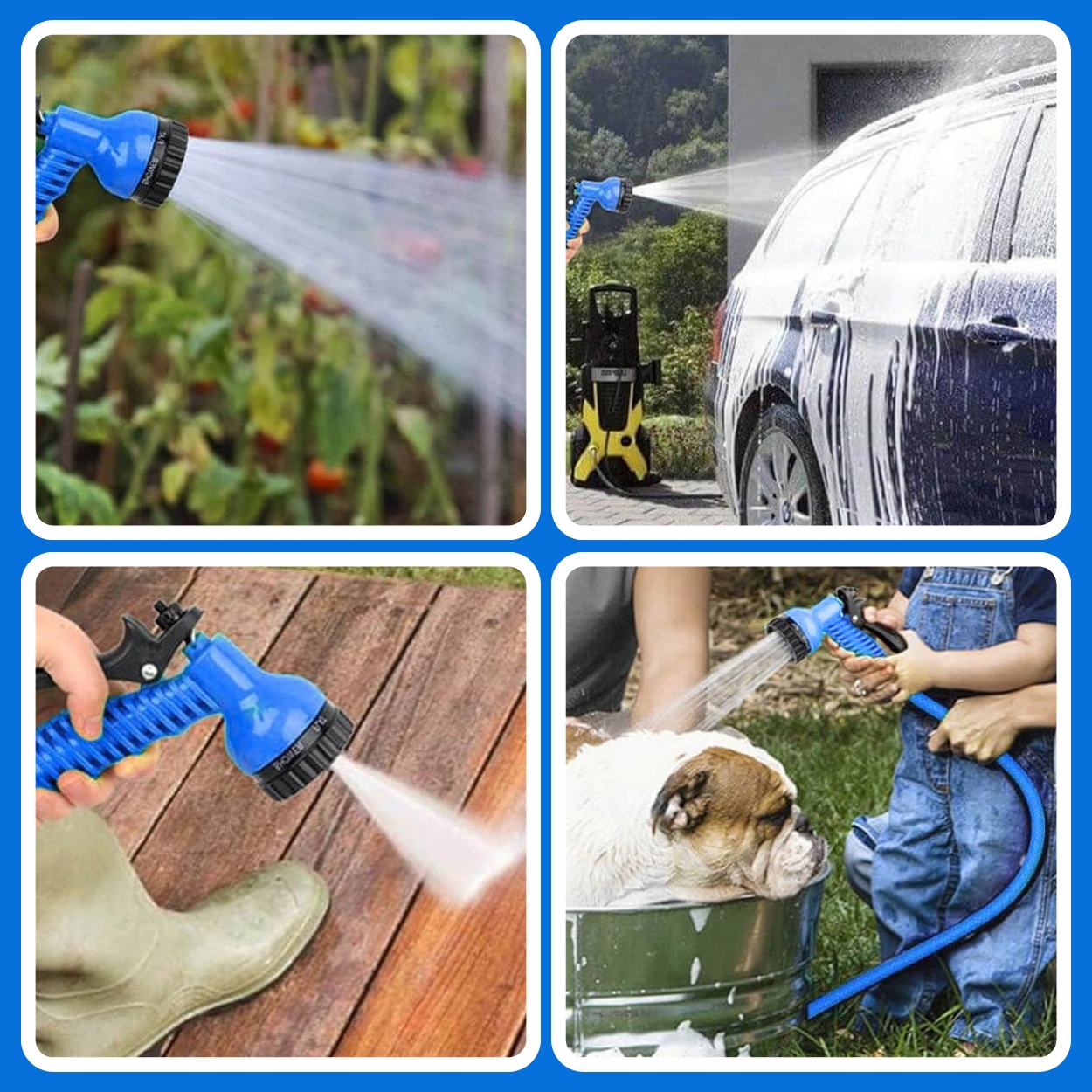 WĄŻ OGRODOWY 45m ROZCIĄGLIWY ELASTYCZNY + ZŁĄCZKI + PISTOLET Marka Magic Hose