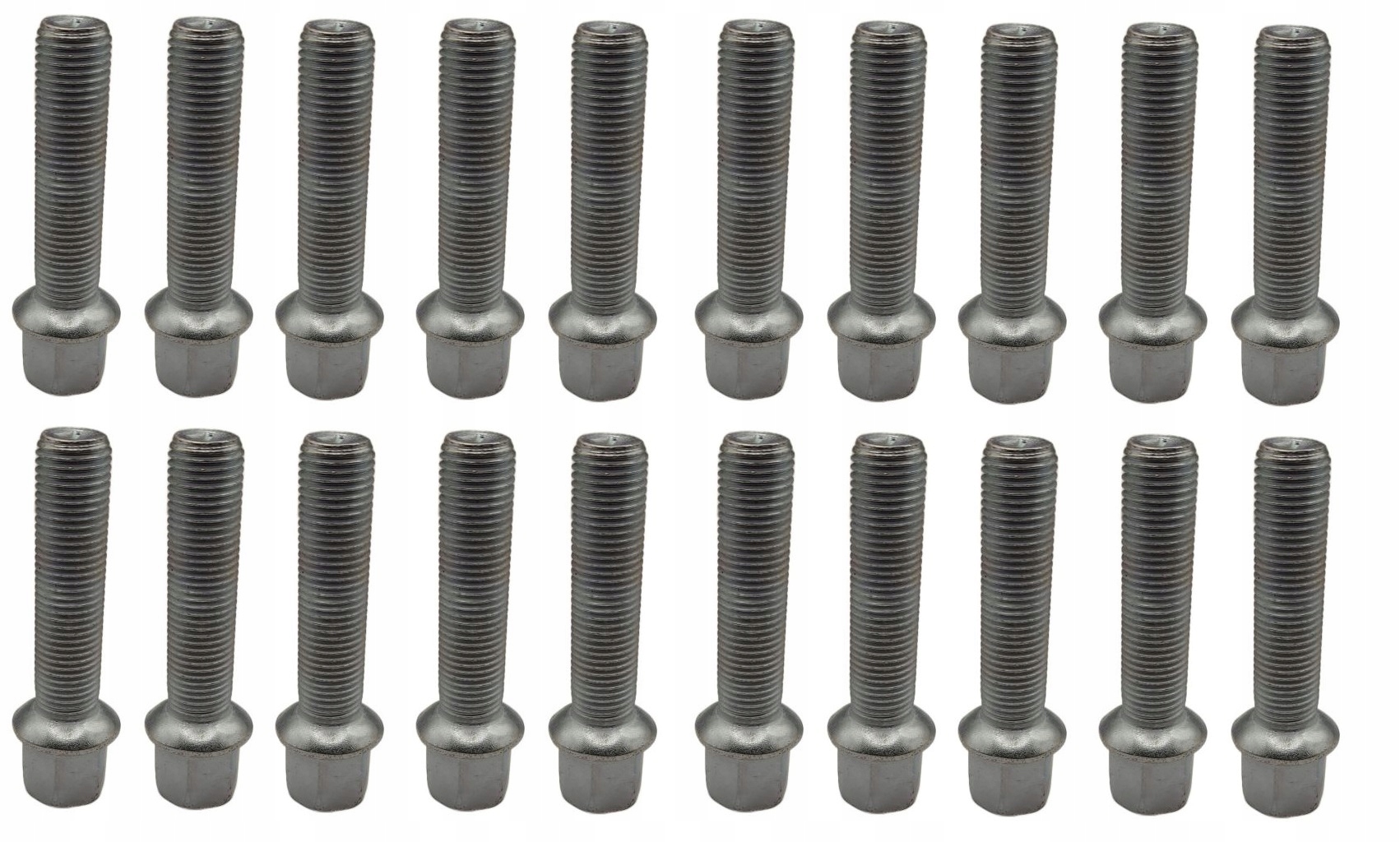 Šrouby 14x1,5x55 Pozink Stříbrný Vw Passat Golf Polo Seat Mercedes Audi 20x