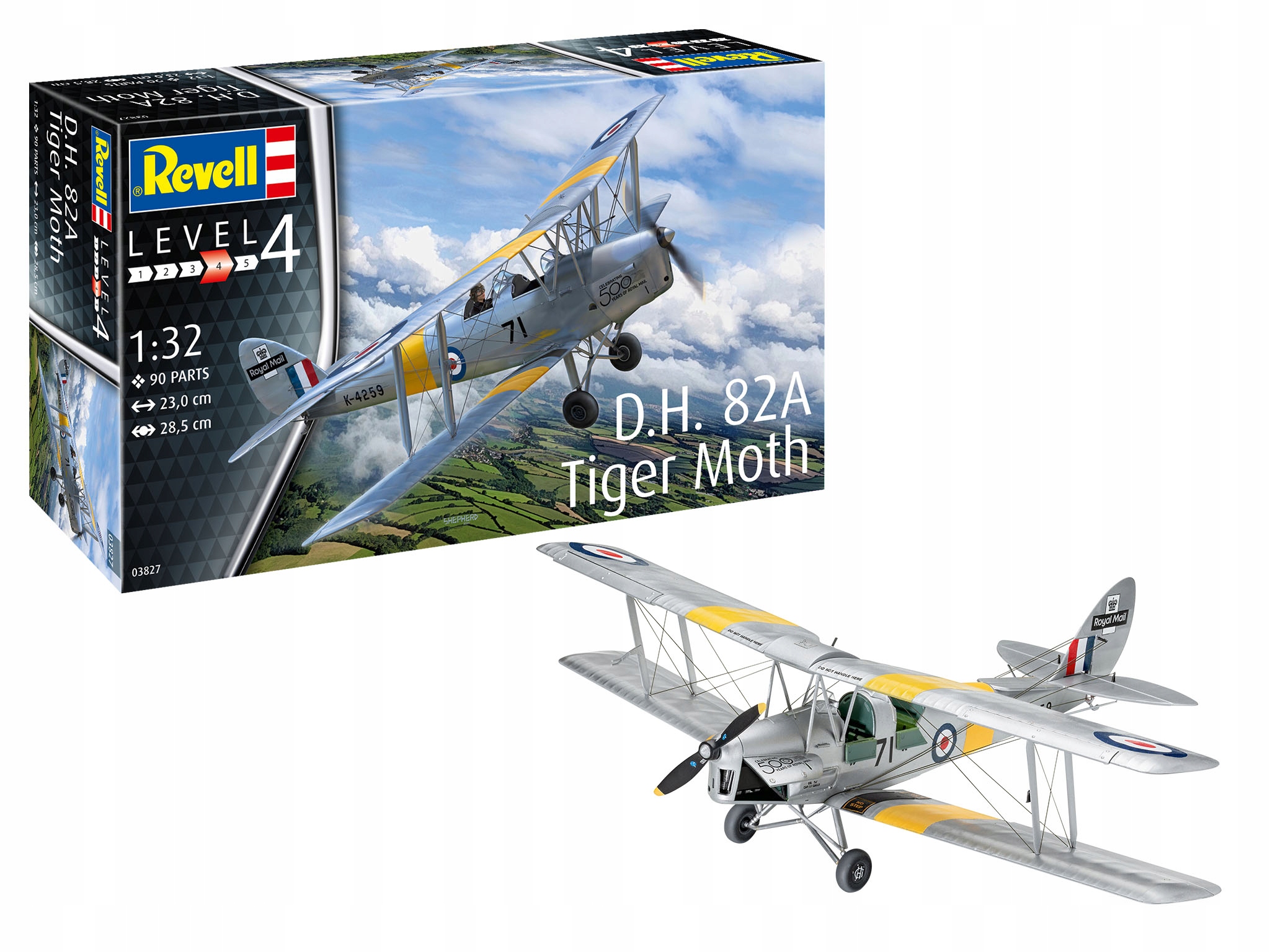 Revell 03827 Letadlo 1:32 D.h 82A Tiger Moth