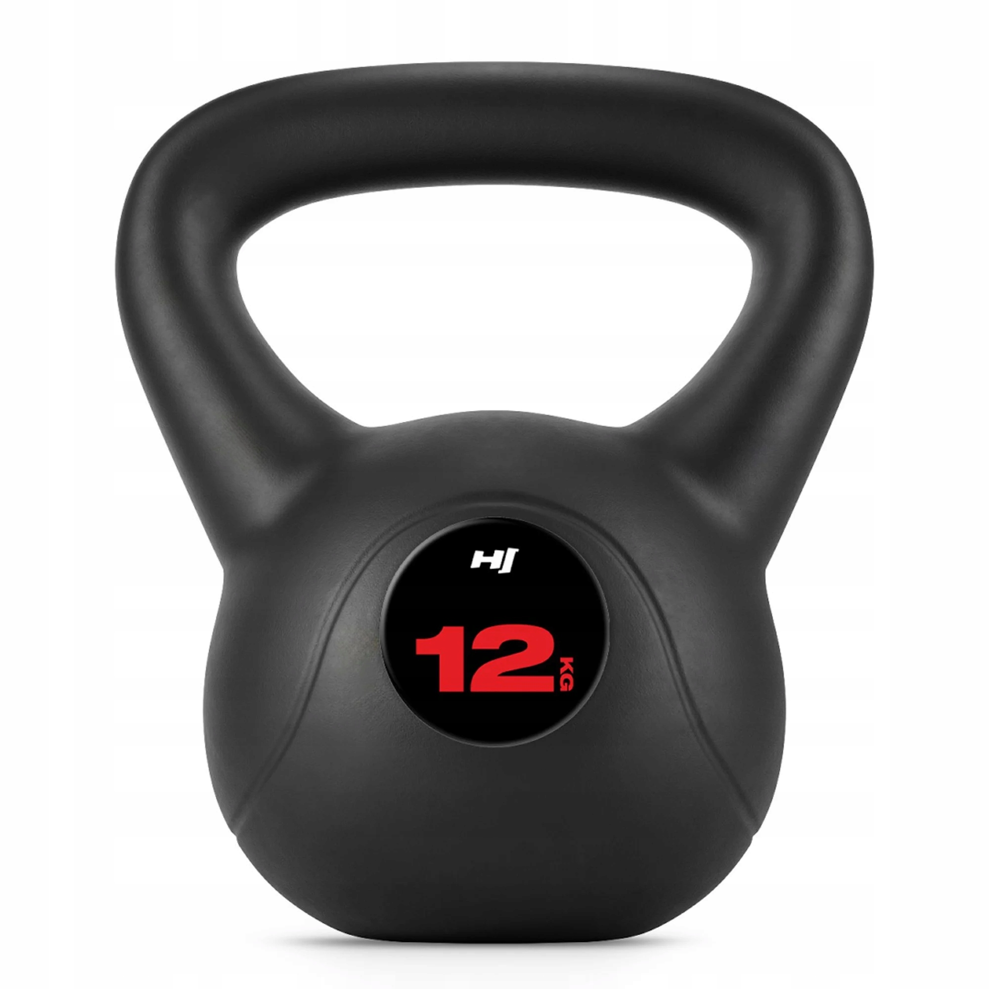 Vinylová činka kettlebell 12 kg s pohodlnou rukojetí pro tréninkové cviky