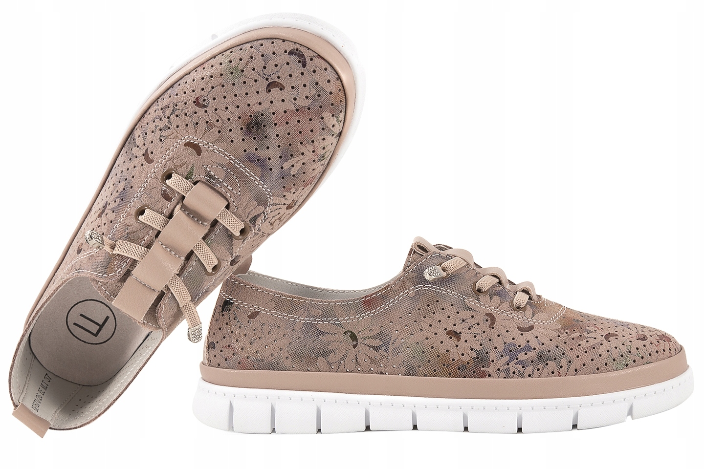 Filippo DP7671 Ažurové Kožené Polobotky Dámské Sportovní Semišové Květiny 40