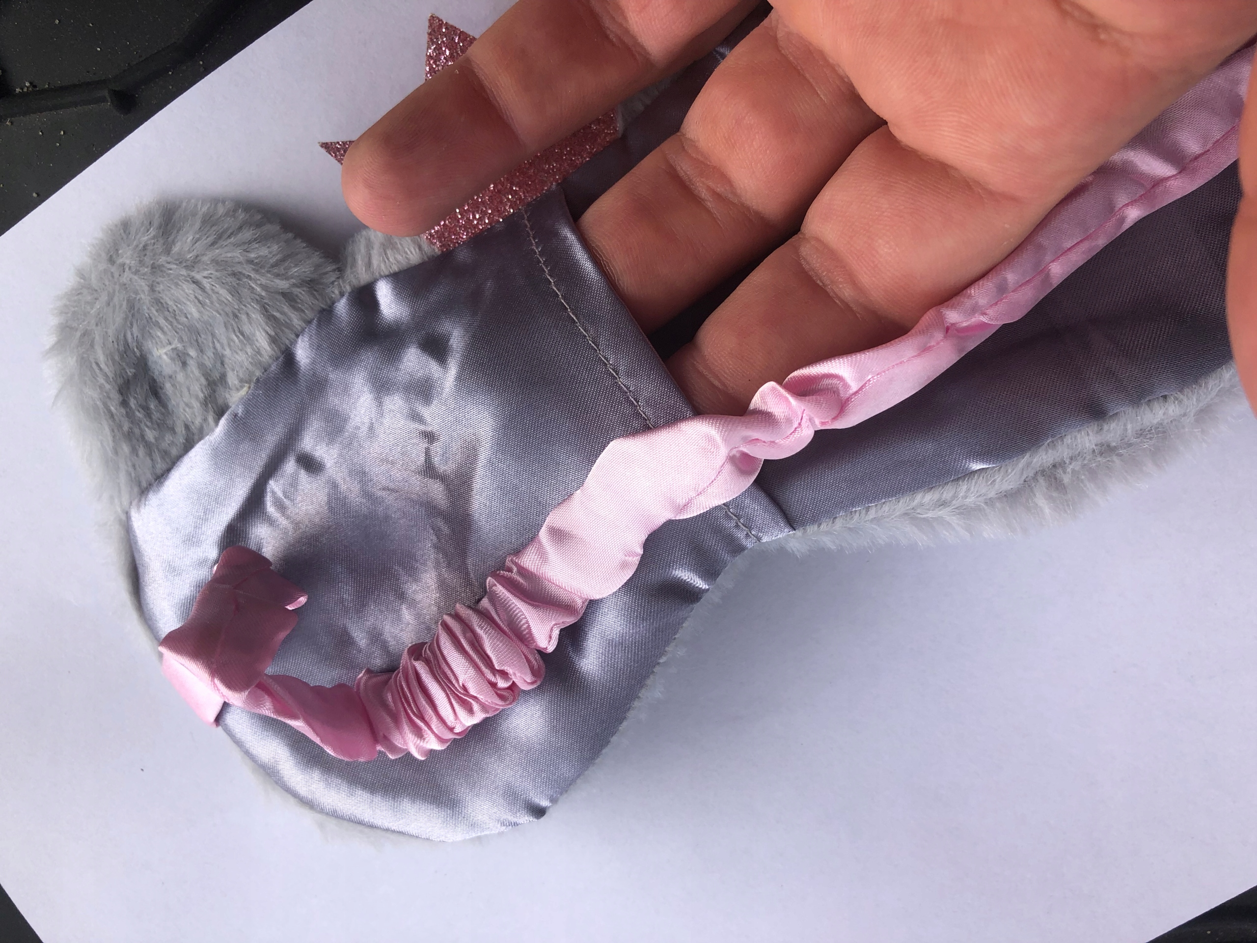 OPASKA NA OCZY MASKA DO SPANIA SNU RELAKSU MYSZ Materiał dominujący poliester