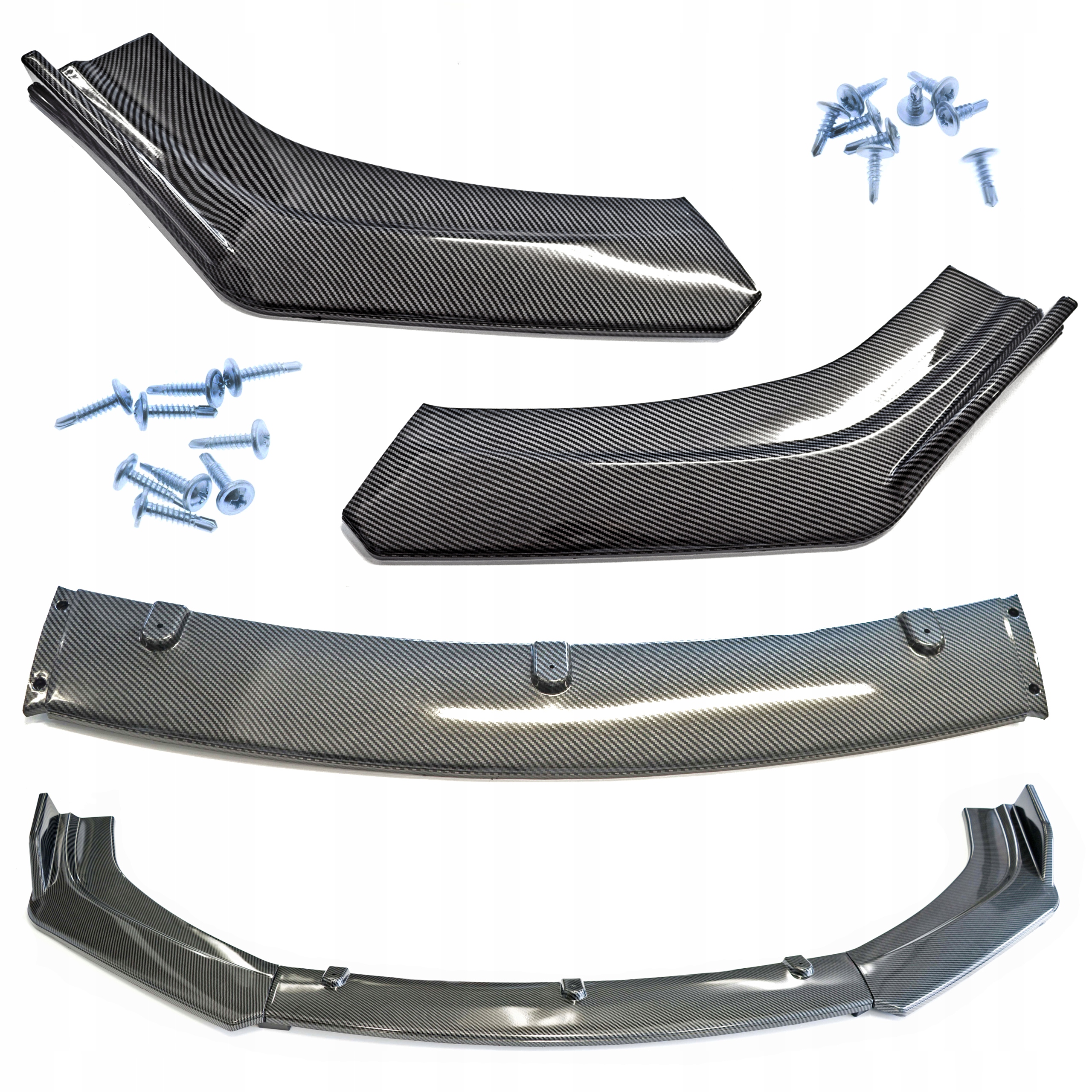 Univerzální Vložka Nárazníku Carbon 3-DÍLNÁ Splitter Difuzér Sport