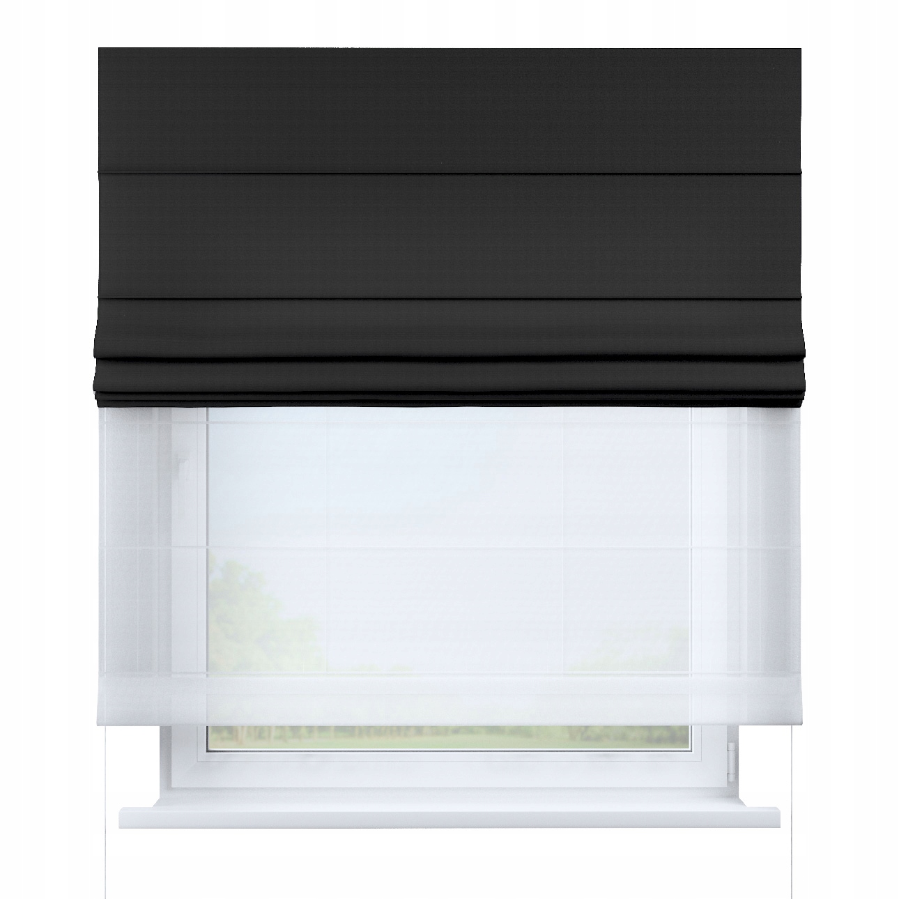 Hotová rímska roleta Duo 100x170 cm čierna