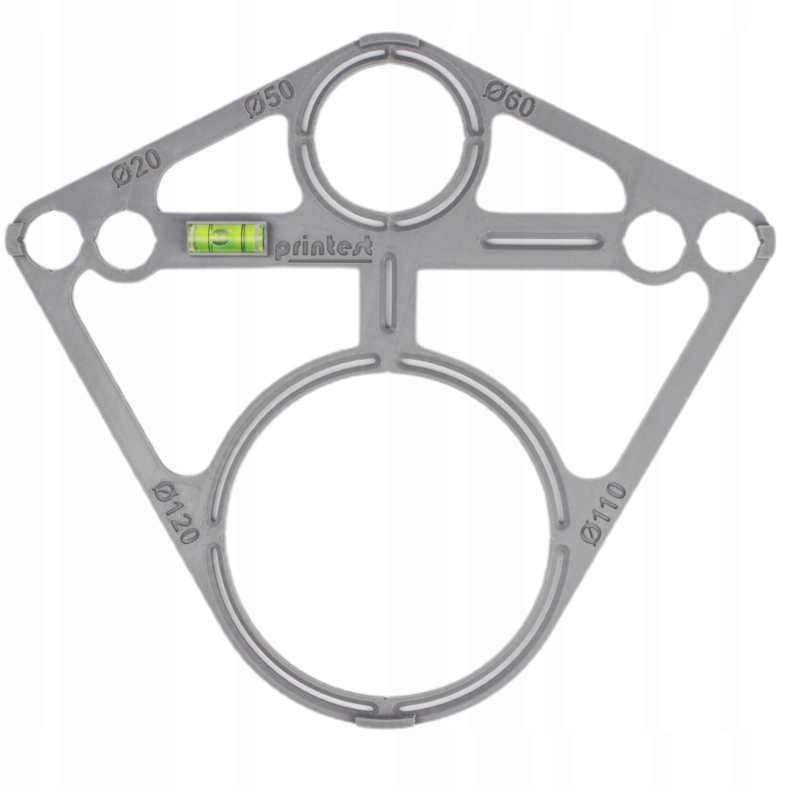 SZABLON WZORNIK OTWORÓW PŁYTEK GEBERIT TOALETA POZIOMICA LIBELLA STELAŻ