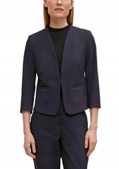 Comma Sako Krátká Tmavě Modrá 38 Jyg