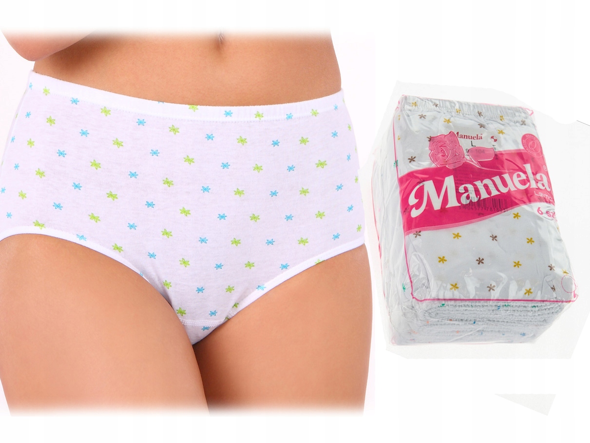 

Lama figi Manuela - kwiatki bawełna - 6-pak - 3XL