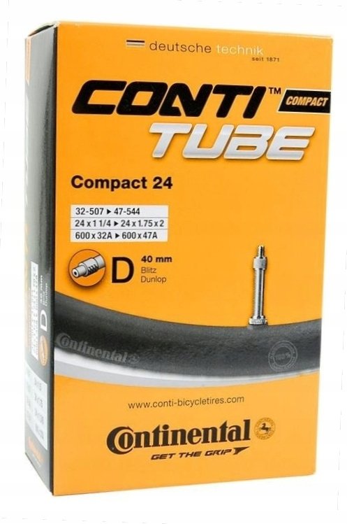 Dętka Compact 24 Dunlop DV 40mm 32-507/47-544