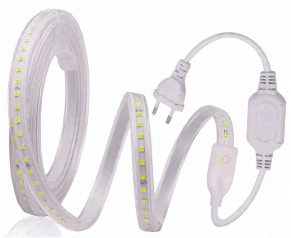 

2835 Taśma Wąż 100 Led zestaw 5m 230V Zimny