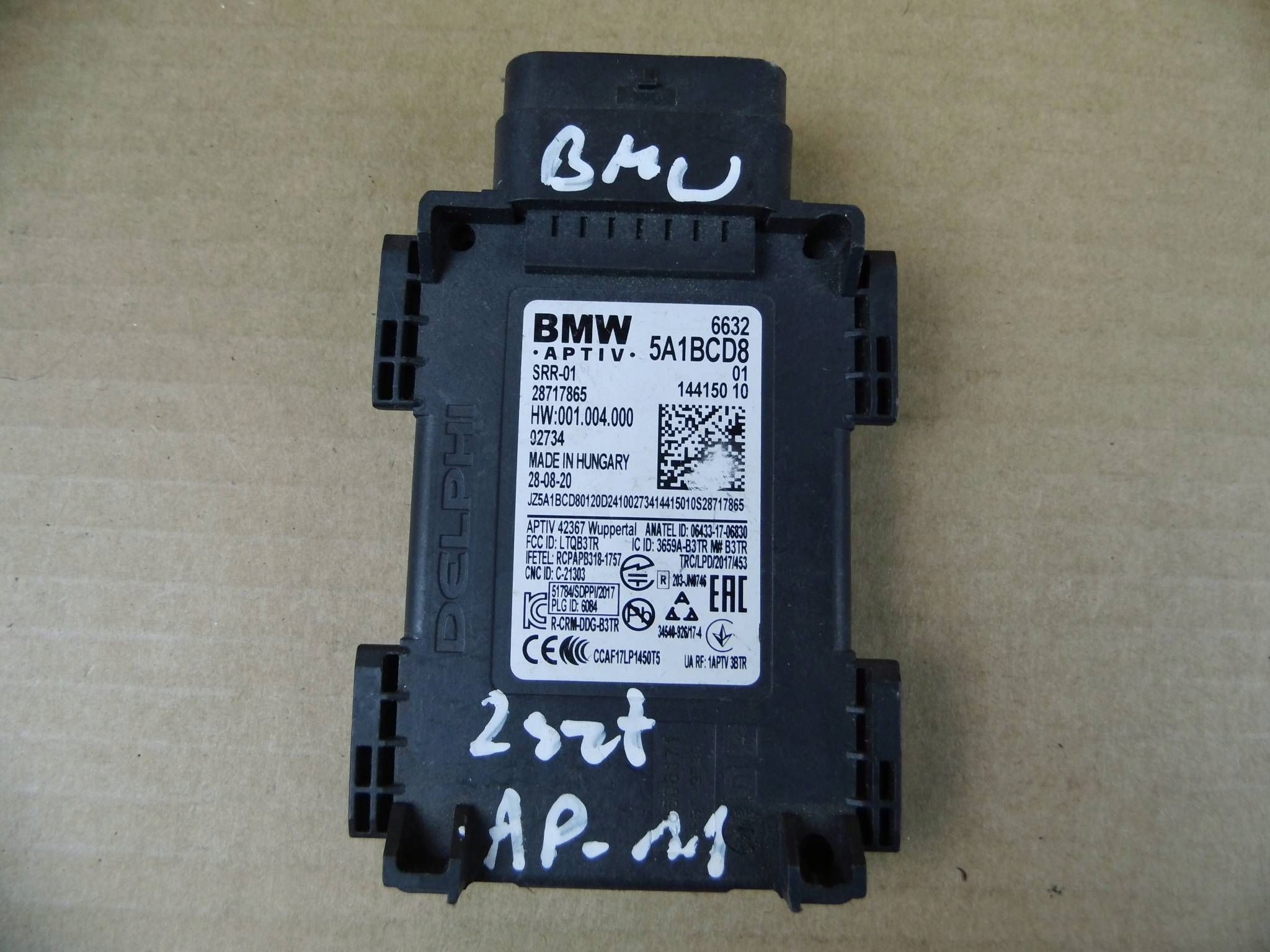 BMW module radar sensor sensor asystent changes supports ruchu DISTRONIC 5A1BCD8