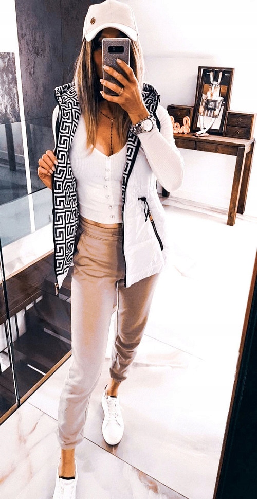 KAMIZELKA DAMSKA BEZRĘKAWNIK TALIOWANA 2/3 Płeć kobieta