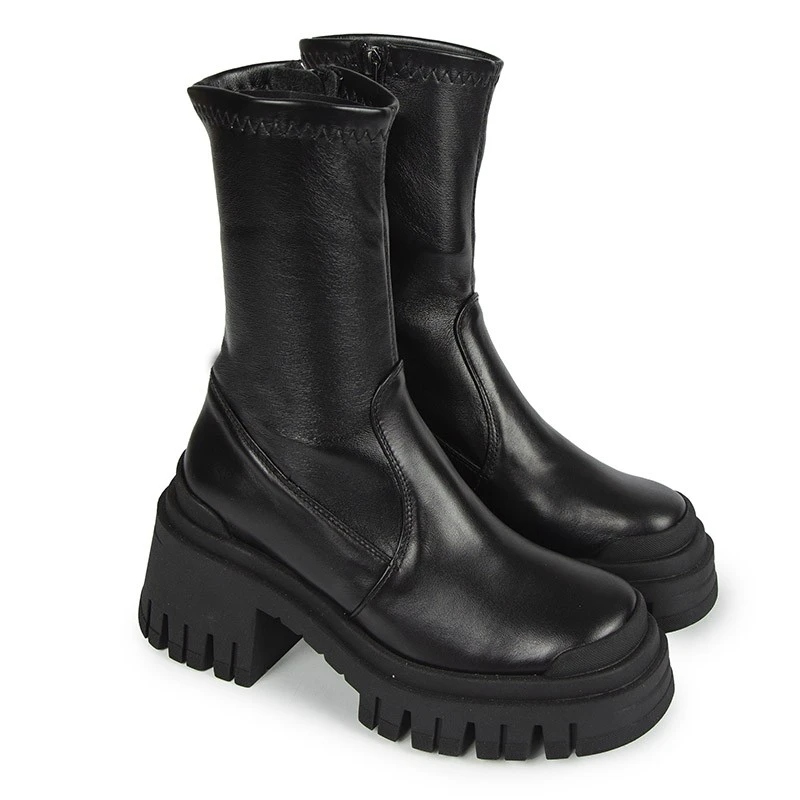 CARINII B10021 CZARNE SKÓRZANE BOTKI 37 Rozmiar 37