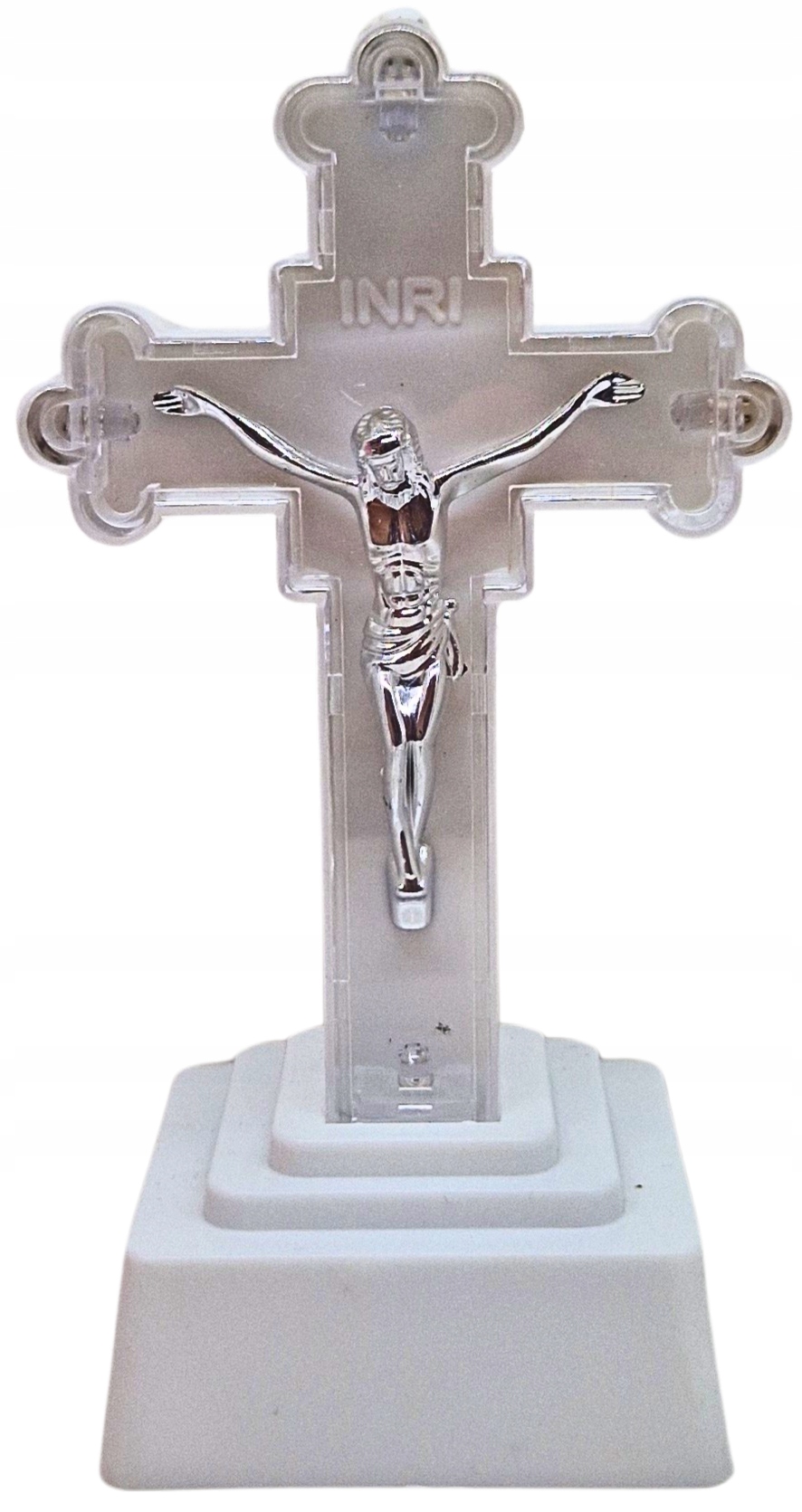 Figurka wkład LED KRZYŻ 18 CM CZERWONE ŚWIATŁO