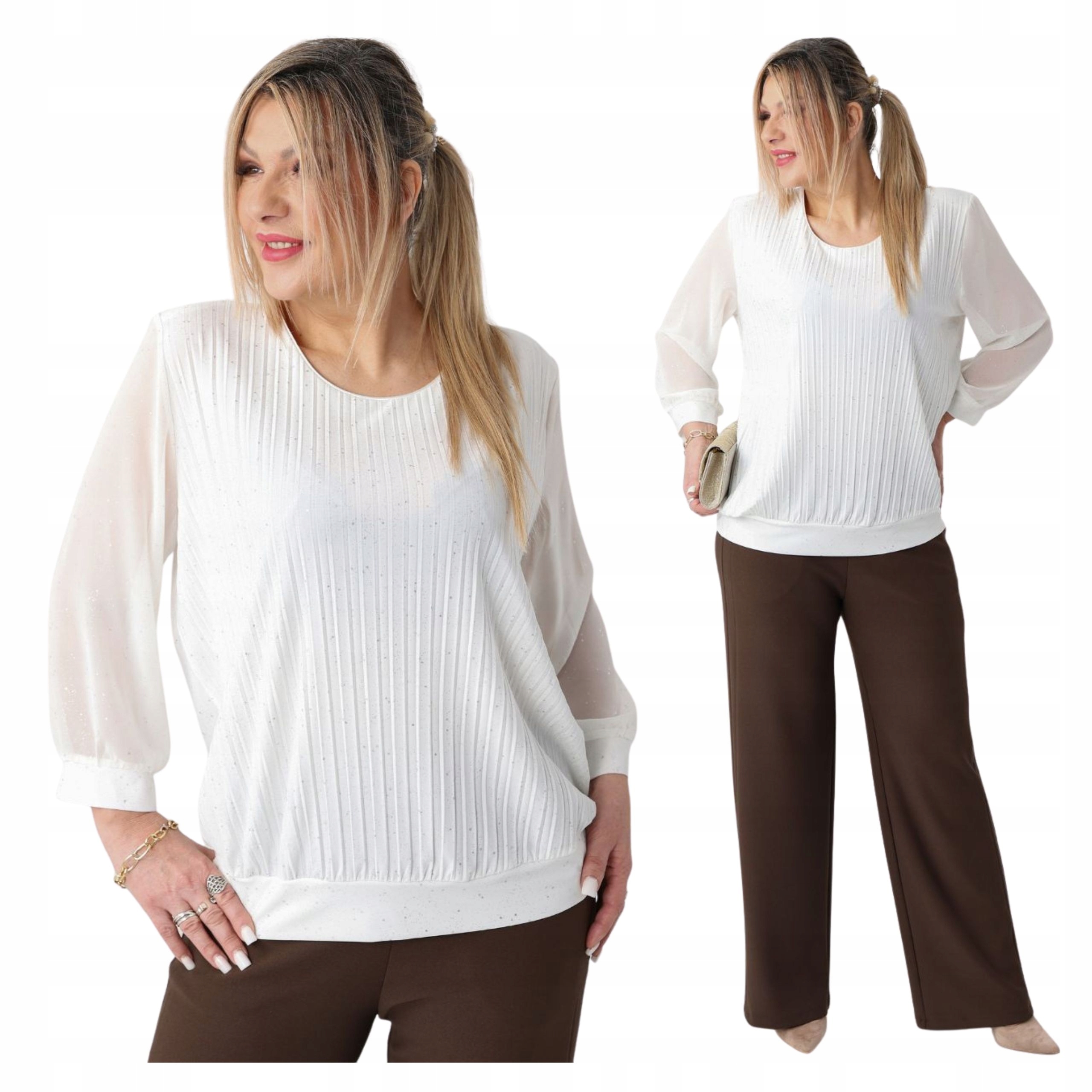 bluzka plisowana damska Polski Producent wizytowa duże rozmiary