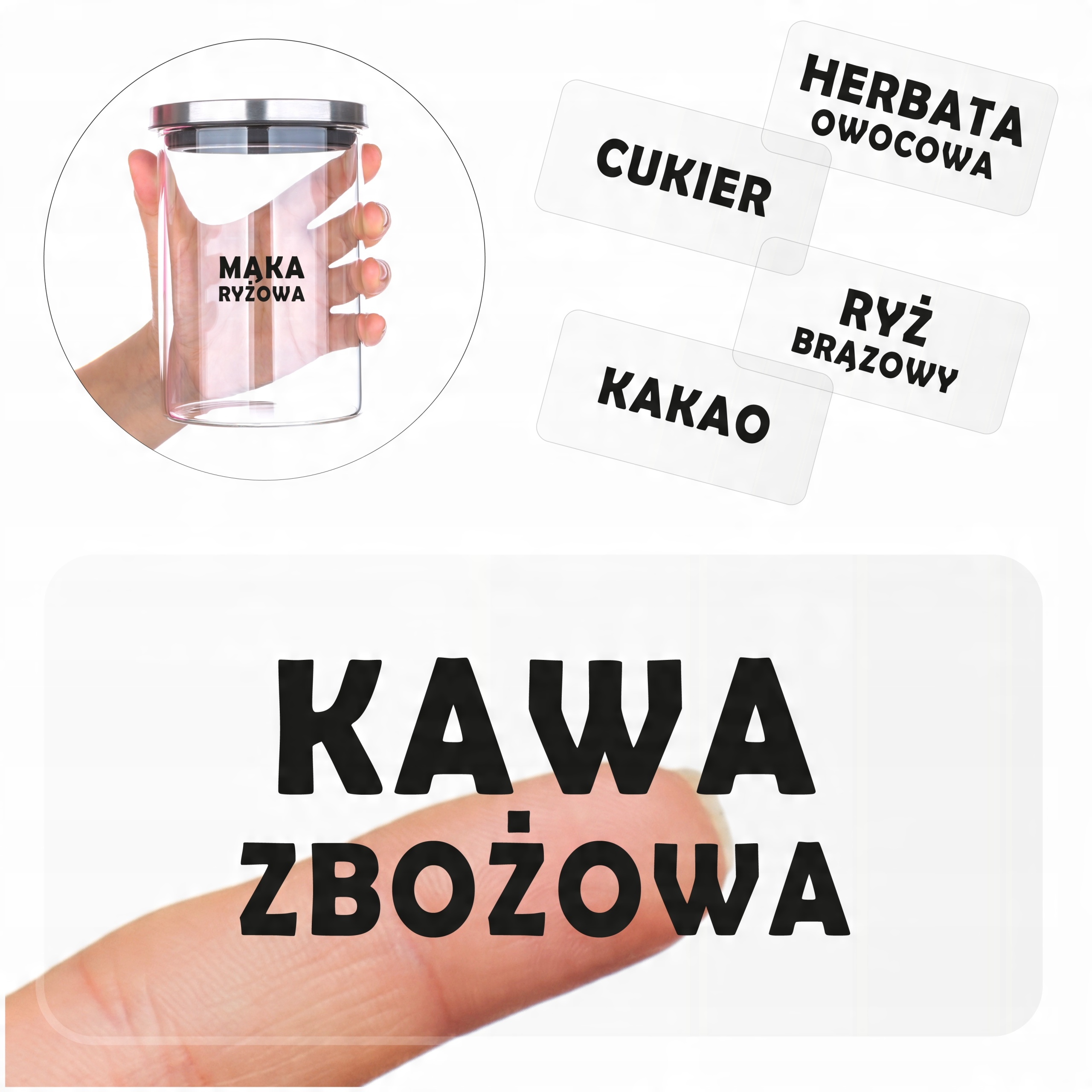 

Naklejki Etykiety na słoiki do kuchni 60 szt.