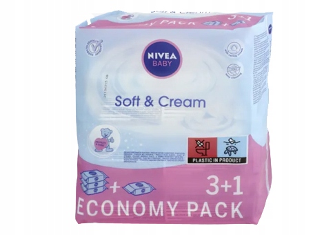 Chusteczki nawilżane Nivea Baby Soft Cream 12x63 szt MEGA 756sztuk!