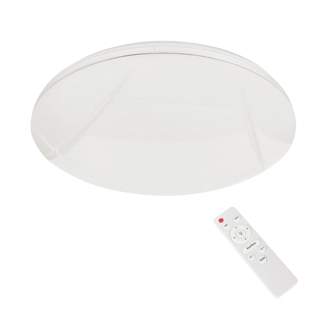 Stropné svietidlo s diaľkovým ovládaním, efekt hviezd, okrúhly 48 cm, biely Milagro