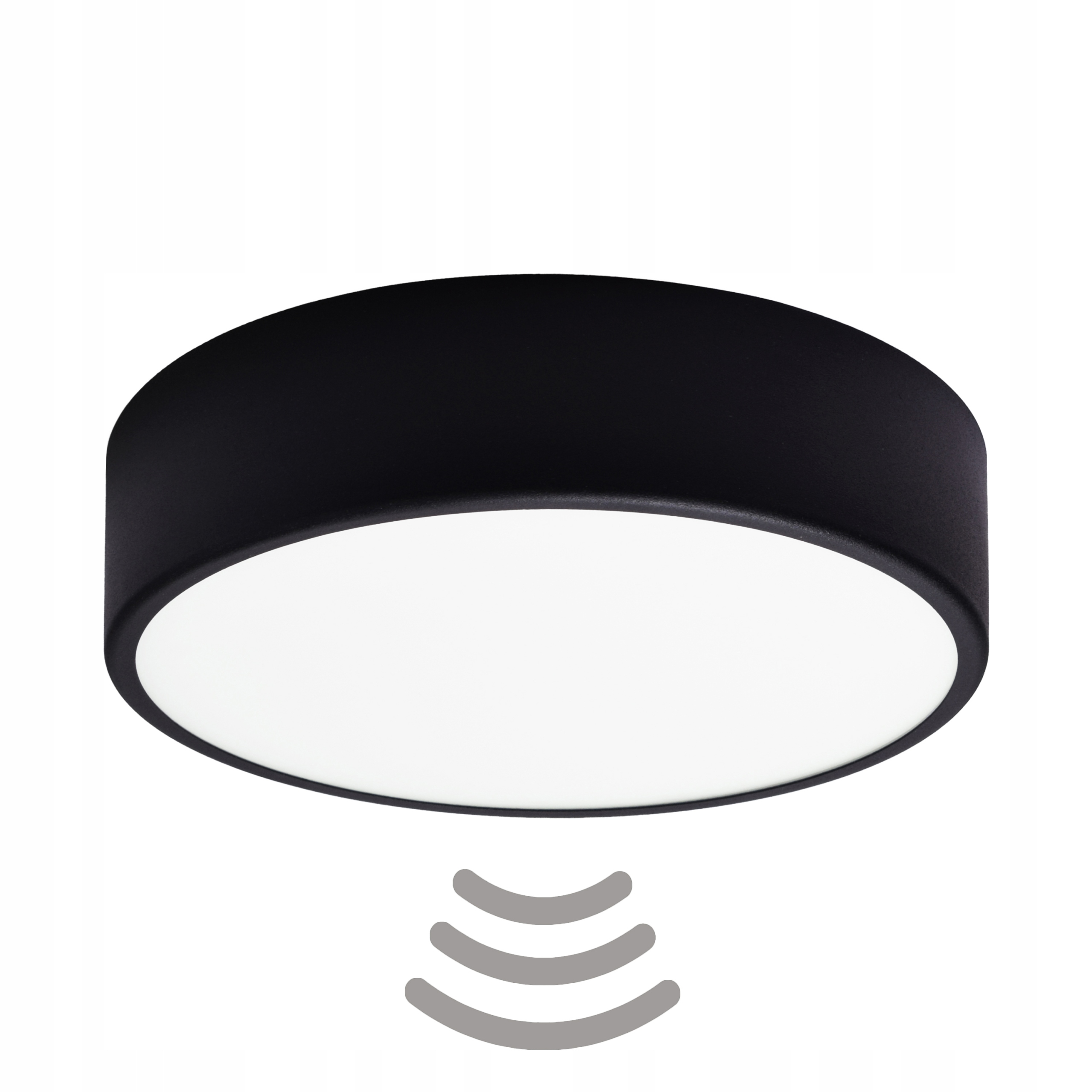 

Lampa sufitowa Plafon Cleo 300 Czarn Czujnik Ruchu