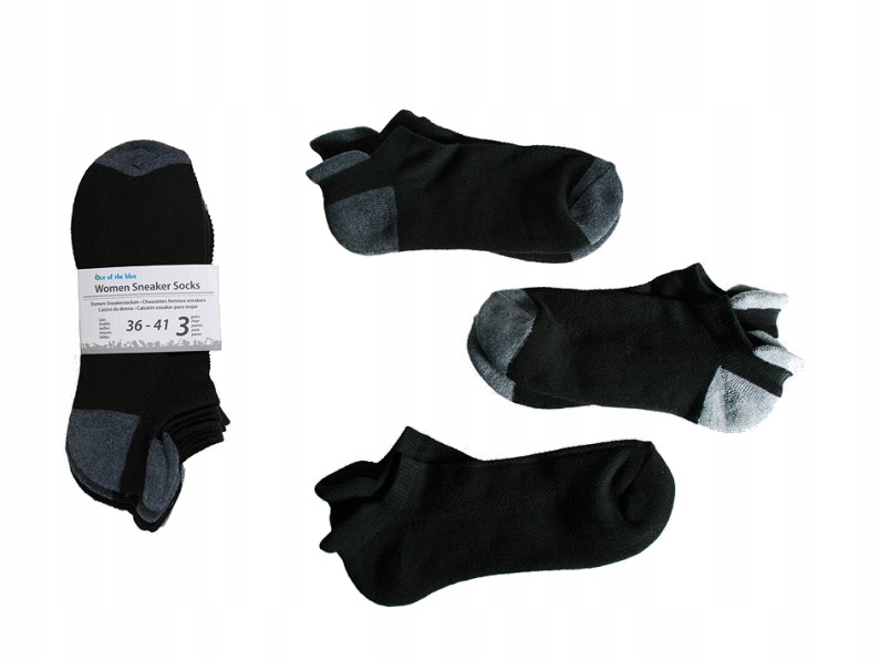 

Skarpety Damskie Stopki 36-41 Czarne Skarpetki