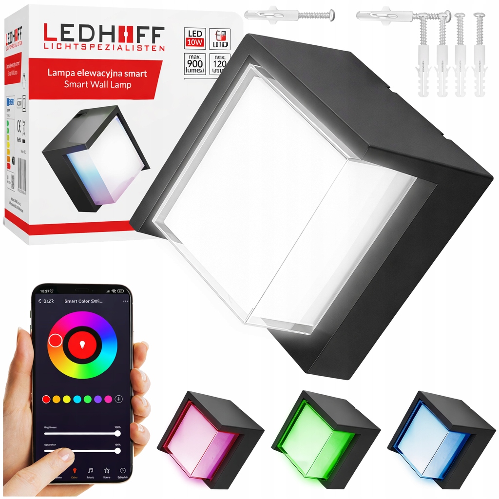 Led fasádní zahradní lampa Barva Bílá 3000-6500K Rgb 16 Barva