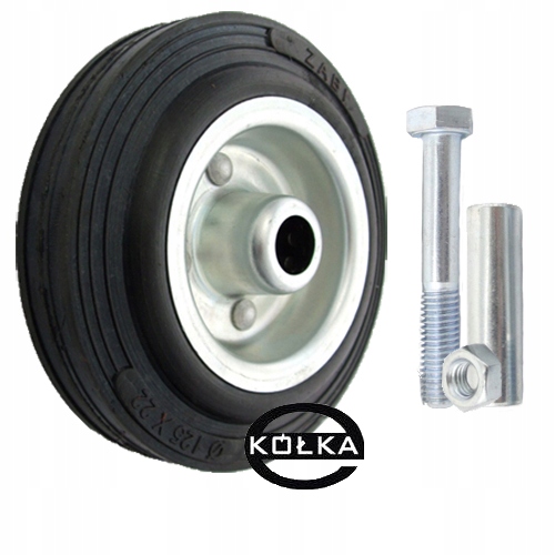 

Koło kółko fi 125mm metal-guma Zestaw Montażowy