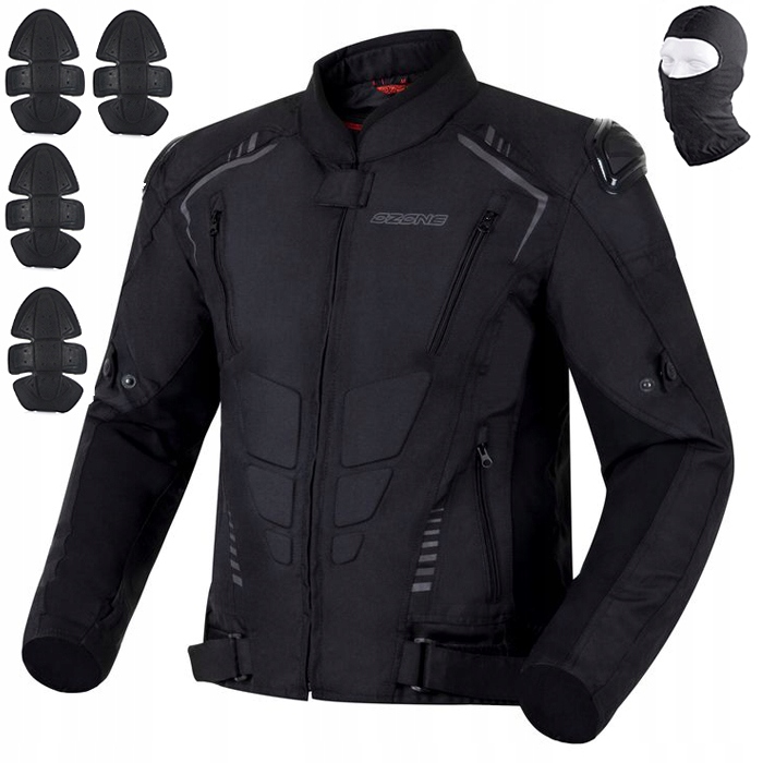 Textilná Moto Bunda Ozone Pulse Black Nepremokavá Priedušná