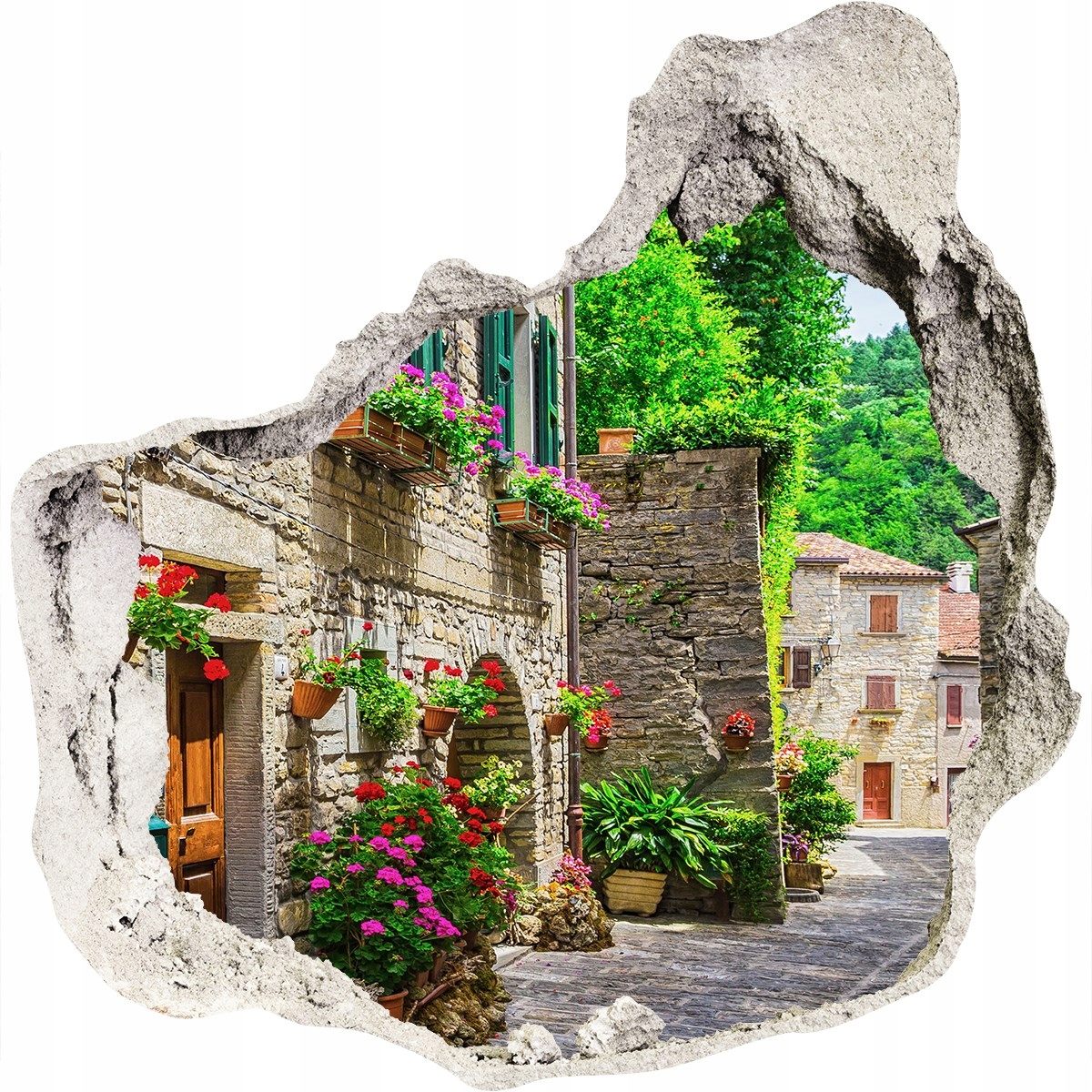 

Fototapeta dziura na ścianę 3d Urokliwa uliczka