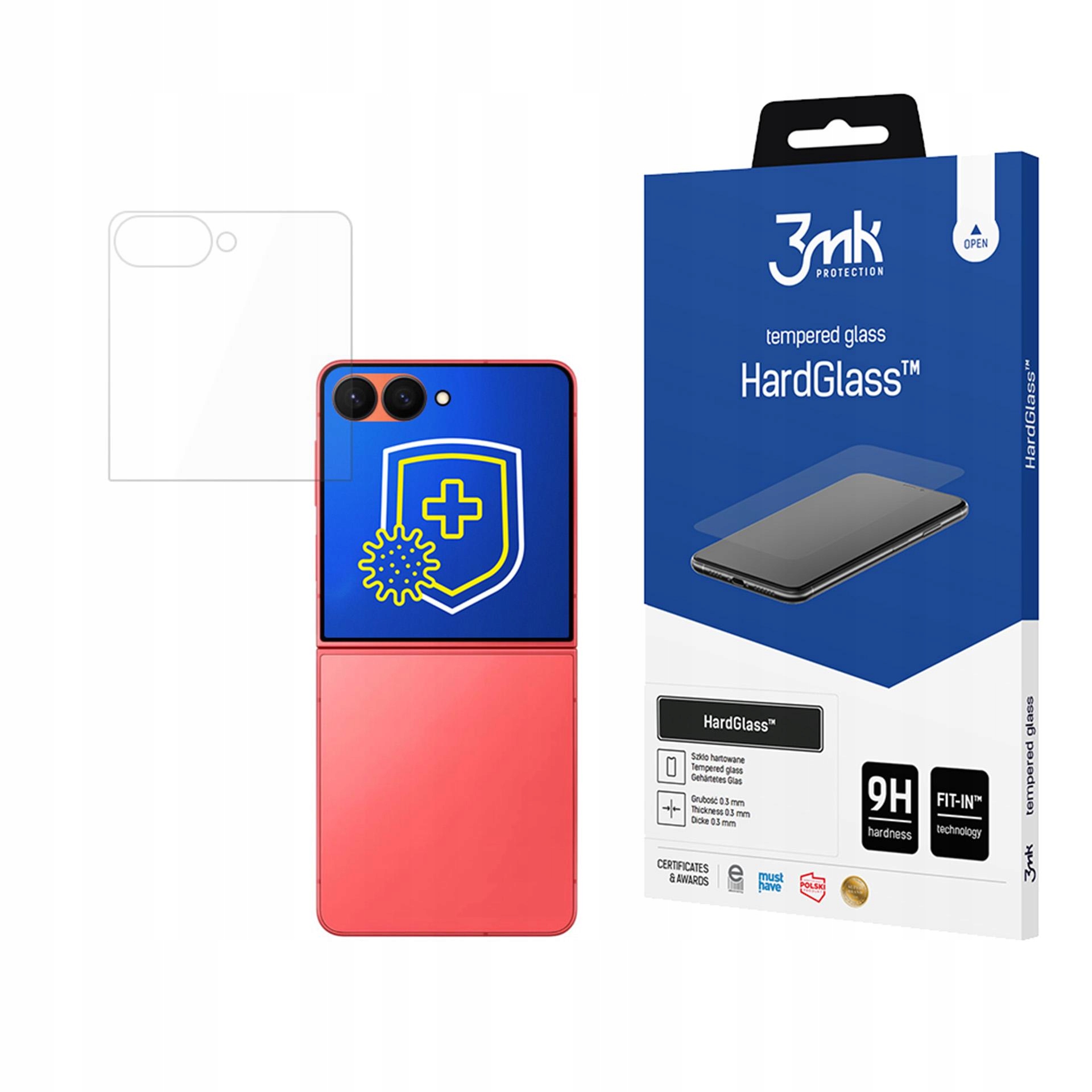 Szkło hartowane 3mk HardGlass na Samsung galaxy Z Flip 7 5G (Front) 3mk
