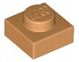 

Lego Płytka zwykła 1x1 3024 nugat średni - 2 szt.