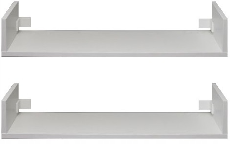 2 x Police 70 x 20 cm Bílé Černý Dub Závěsná Stěna Obývacího Pokoje Kuchyně Pokoje