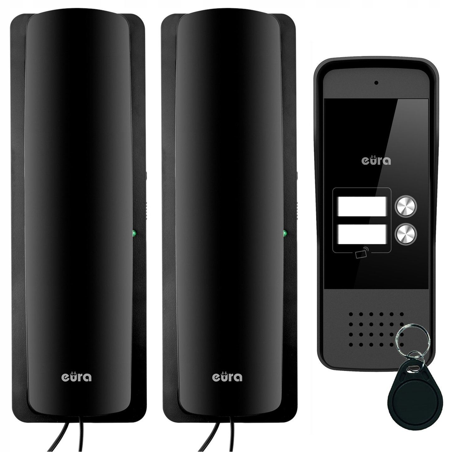 domofon dwa lokale dwurodzinny czytnik RFiD breloki wizytownik dwa wyjścia