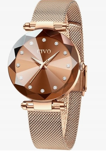 Civo dámské hodinky z z nerezové oceli s síťovaným páskem pro ženy