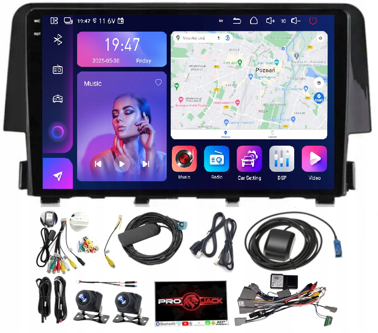 Rádio Navigácia Honda CIVIC X 2015-21 Carplay Android Auto 8GB 256GB Sim