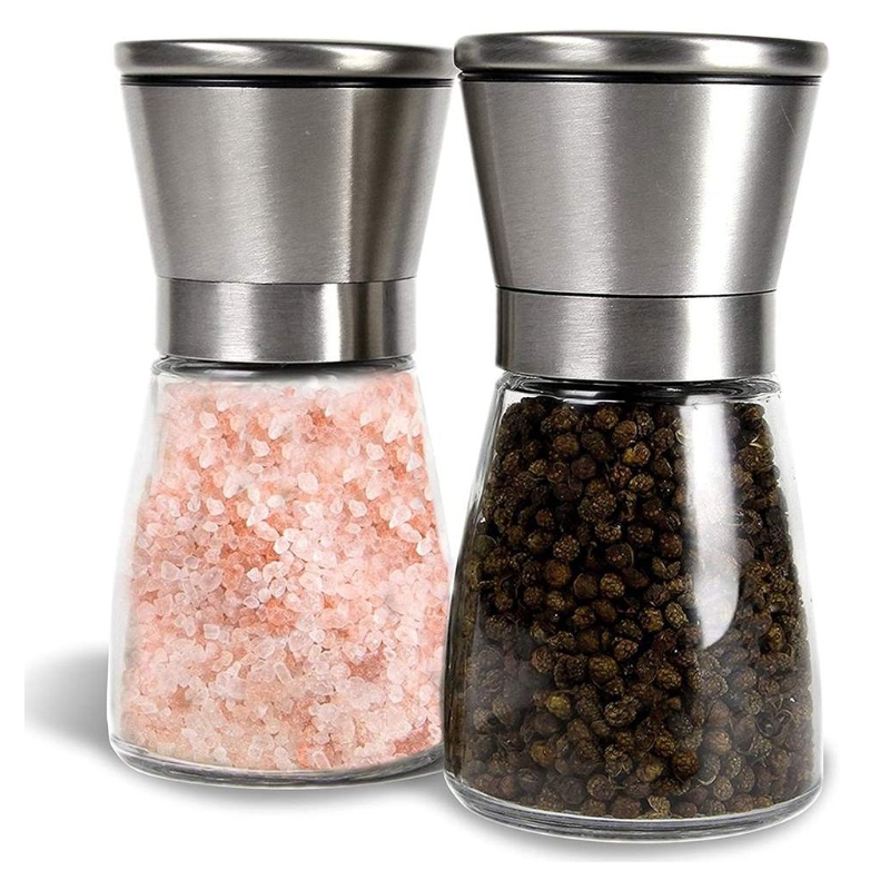 ZESTAW MŁYNEK DO SOLI PIEPRZU RĘCZNY MŁYNKI 2 SZT