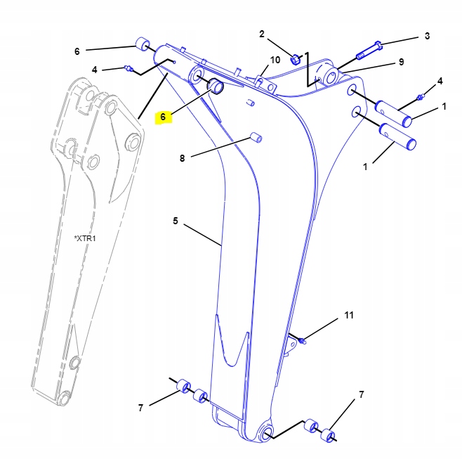 TULEJA SWORZNIA WYSIĘGU CAT KOP-ŁAD 9R4062 Stan opakowania oryginalne