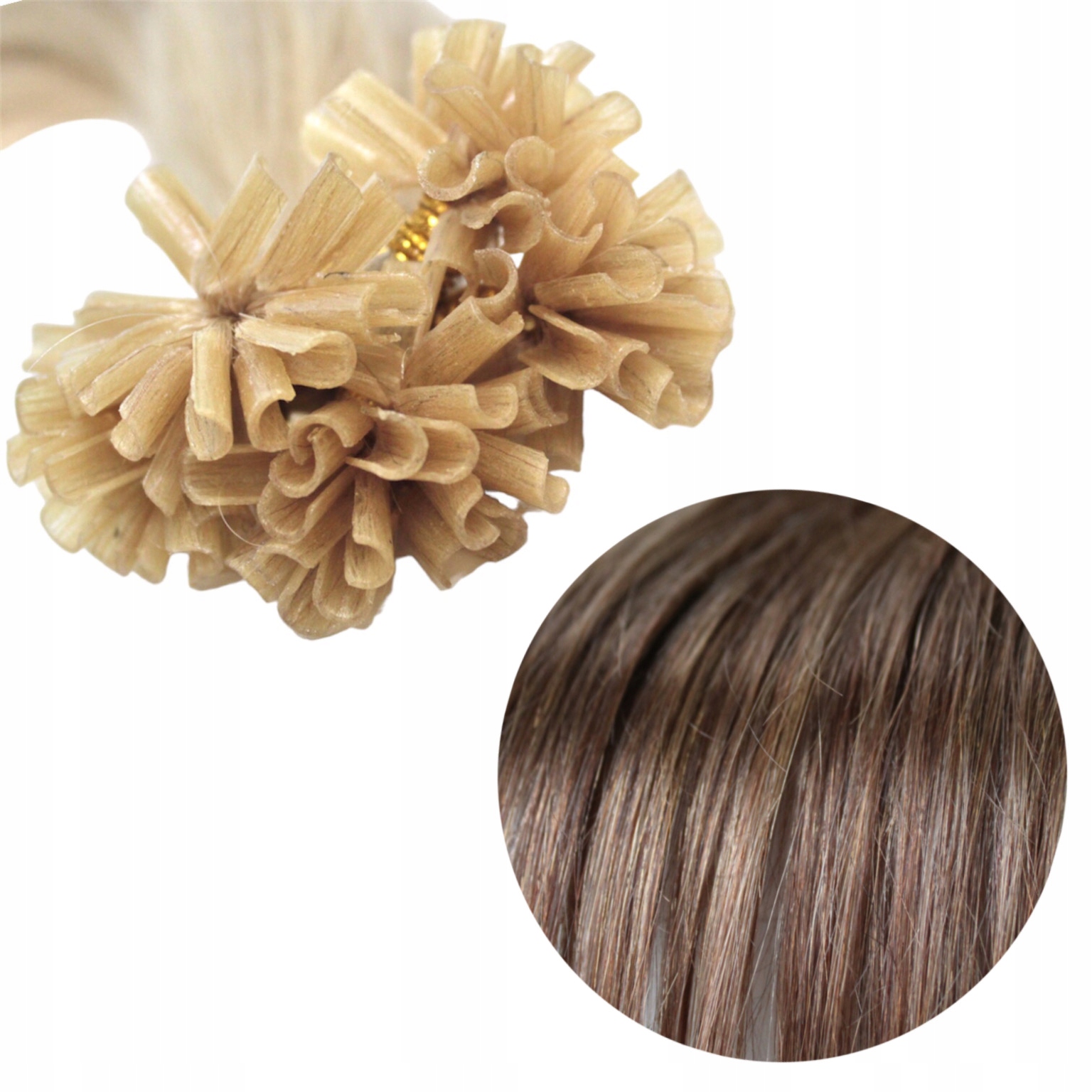 100/50 CM Remy Pramínky Keratin Přírodní Vlasy #8