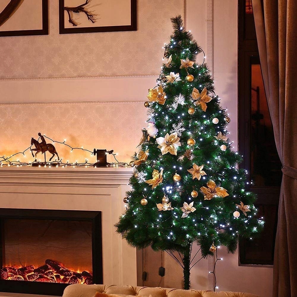 NEXVIN LAMPKI BIAŁE ZEWNĘTRZNE WEWNĘTRZNE GRILANDA ŚWIĄTECZNA 20M 200 LED — miniatura 5