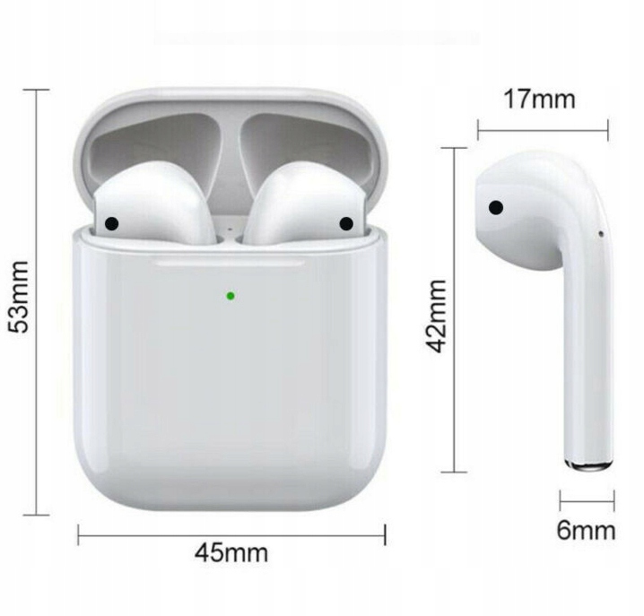Słuchawki bezprzewodowe TWS i500 do iOS Android Szerokość produktu 0.6 cm