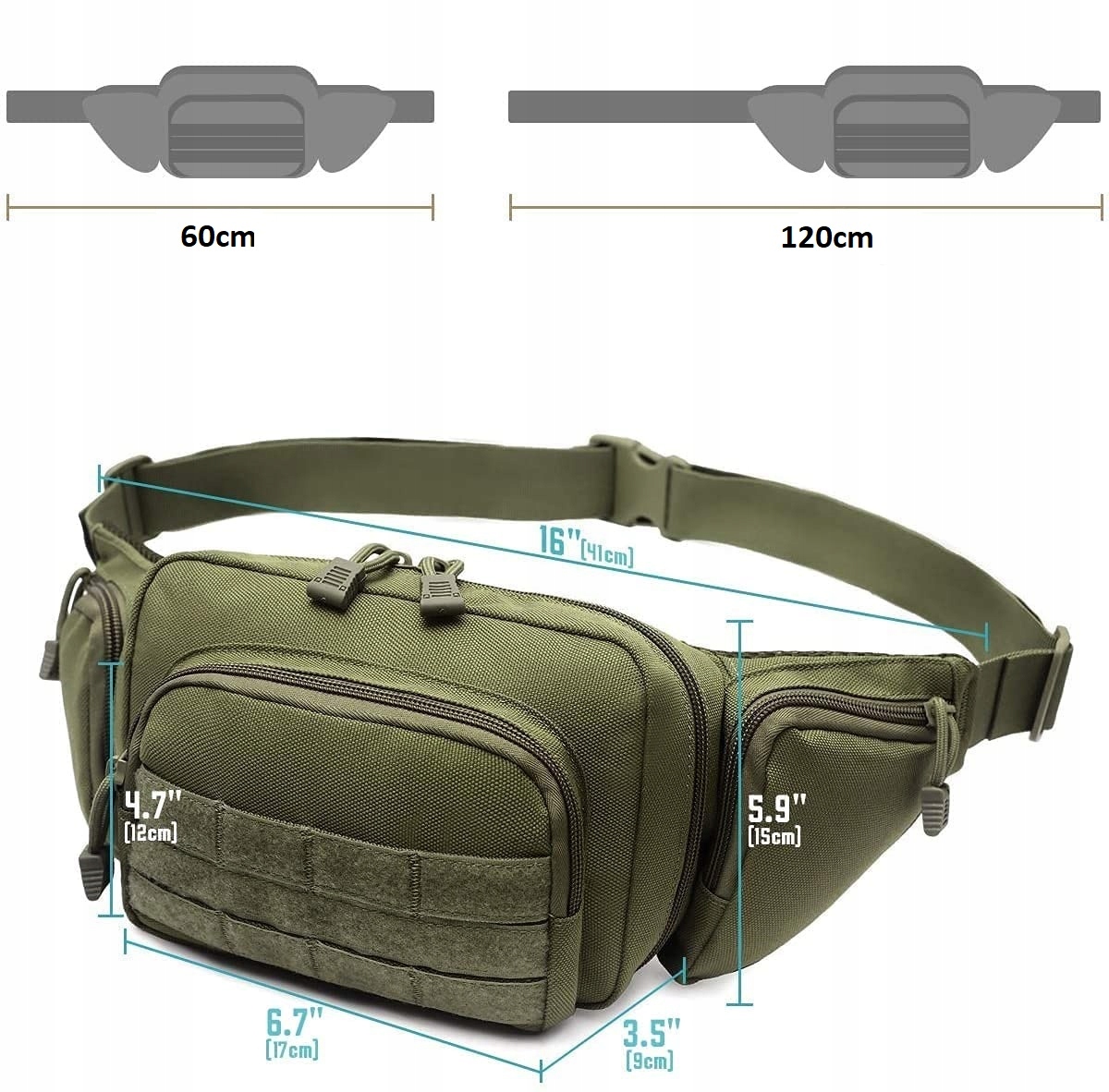 NERKA saszetka TAKTYCZNA WOJSKOWA torba 2l (I182) Typ nerka