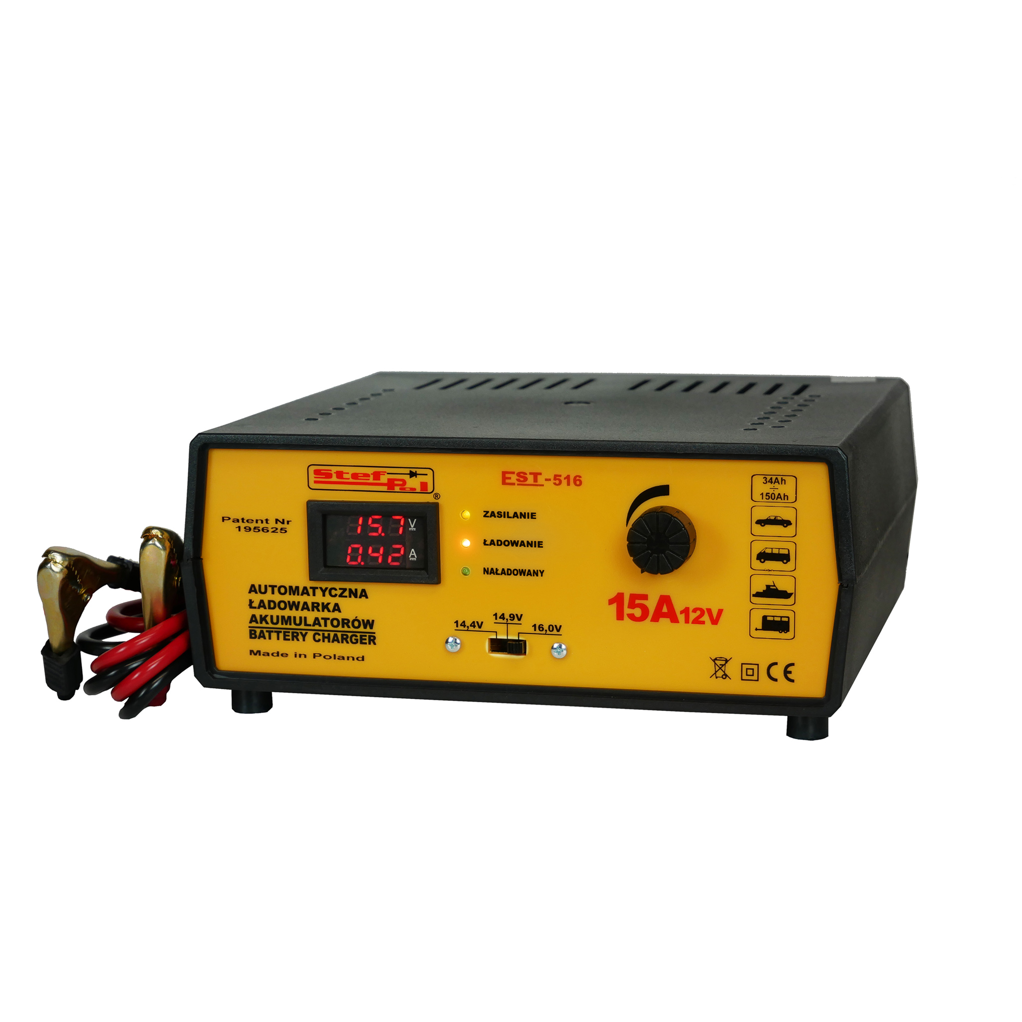 Ładowarka automatyczna EST-516P/12V/15A