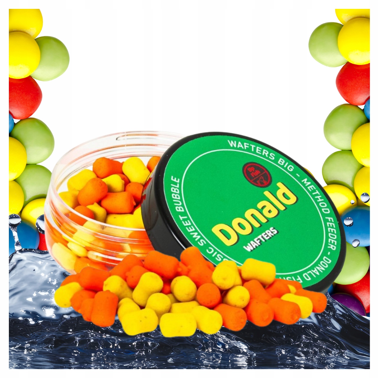 Up Fish Donald Big waftersy 12 mm, słodki zapach gumy balonowej, 50 ml