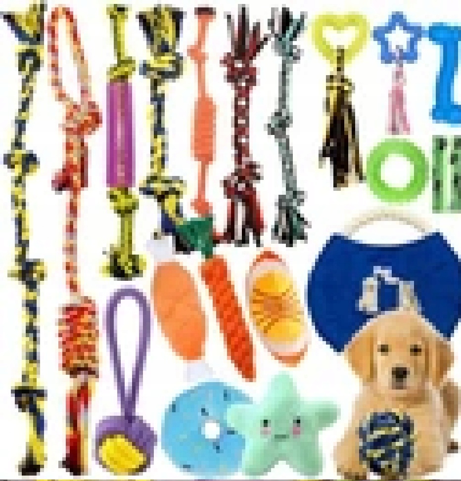 Levně Hračky Pro Psa Sada 20 Kusů Bavlněných Míčků A Lan Na Žvýkání